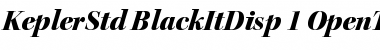 Kepler Std Black Italic Display Font