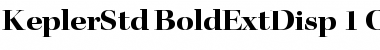 Kepler Std Bold Extended Display Font