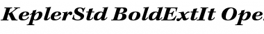 Kepler Std Bold Extended Italic