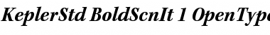 Kepler Std Bold Semicondensed Italic