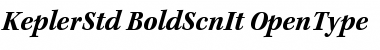 Kepler Std Bold Semicondensed Italic