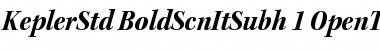 Kepler Std Bold Semicondensed Italic Subhead