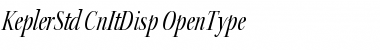Kepler Std Condensed Italic Display Font