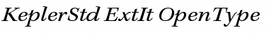 Kepler Std Extended Italic Font