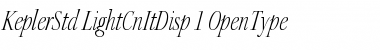 Kepler Std Light Condensed Italic Display Font