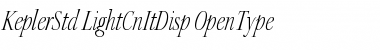 Kepler Std Light Condensed Italic Display Font