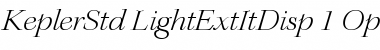 Kepler Std Light Extended Italic Display