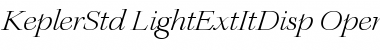 Kepler Std Light Extended Italic Display Font