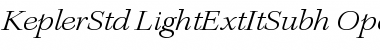 Kepler Std Light Extended Italic Subhead