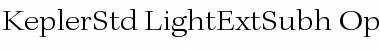 Kepler Std Light Extended Subhead Font