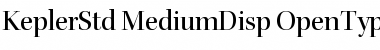 Kepler Std Medium Display Font