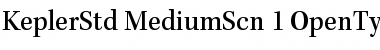 Kepler Std Medium Semicondensed Font