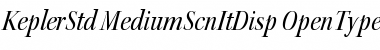 Kepler Std Medium Semicondensed Italic Display Font