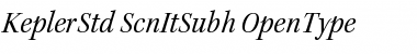 Kepler Std Semicondensed Italic Subhead Font