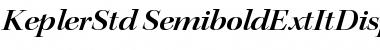 Kepler Std Semibold Extended Italic Display