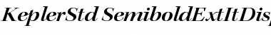 Kepler Std Semibold Extended Italic Display