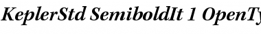 Kepler Std Semibold Italic Font
