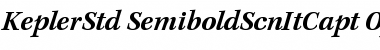 Kepler Std Semibold Semicondensed Italic Caption Font
