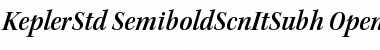 Kepler Std Semibold Semicondensed Italic Subhead Font