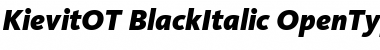 KievitOT-BlackItalic Regular Font