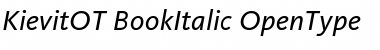 KievitOT-BookItalic Regular Font