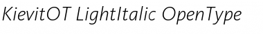 KievitOT-LightItalic Font