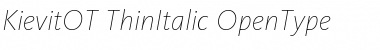 KievitOT-ThinItalic Font