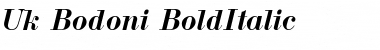 Uk_Bodoni BoldItalic Font