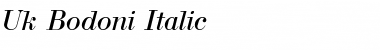 Uk_Bodoni Italic Font