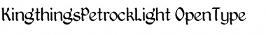 Kingthings Petrock Light Regular Font