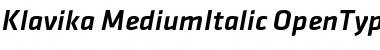 Klavika Medium Italic Font