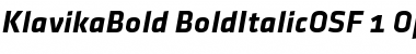 Klavika Bold Bold Italic OSF