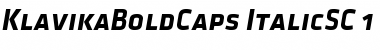 Klavika Bold Caps Bold Italic
