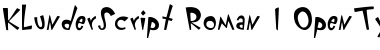 KlunderScript Roman Font