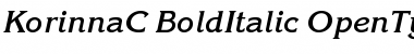 KorinnaC Bold Italic Font