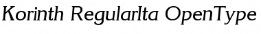 Korinth-RegularIta Regular Font