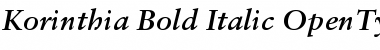 Korinthia Bold Italic Font