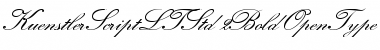 Kuenstler Script LT Std 2 Bold Font