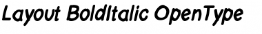 Layout BoldItalic Font