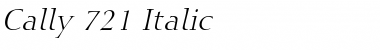 Cally 721 Italic Font
