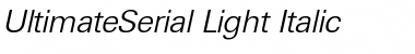 UltimateSerial-Light Italic Font