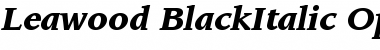 ITC Leawood Black Italic Font