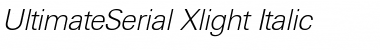 UltimateSerial-Xlight Italic Font