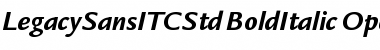 Legacy Sans ITC Std Bold Italic Font