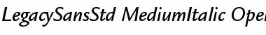 ITC Legacy Sans Std Medium Italic Font