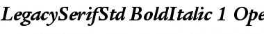 ITC Legacy Serif Std Bold Italic
