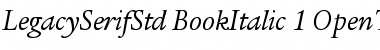 ITC Legacy Serif Std Book Italic Font