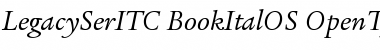Legacy Serif ITC Book Italic OS