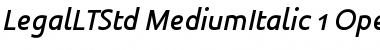 Legal LT Std Medium Italic Font