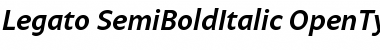 Legato Semi Bold Italic Font